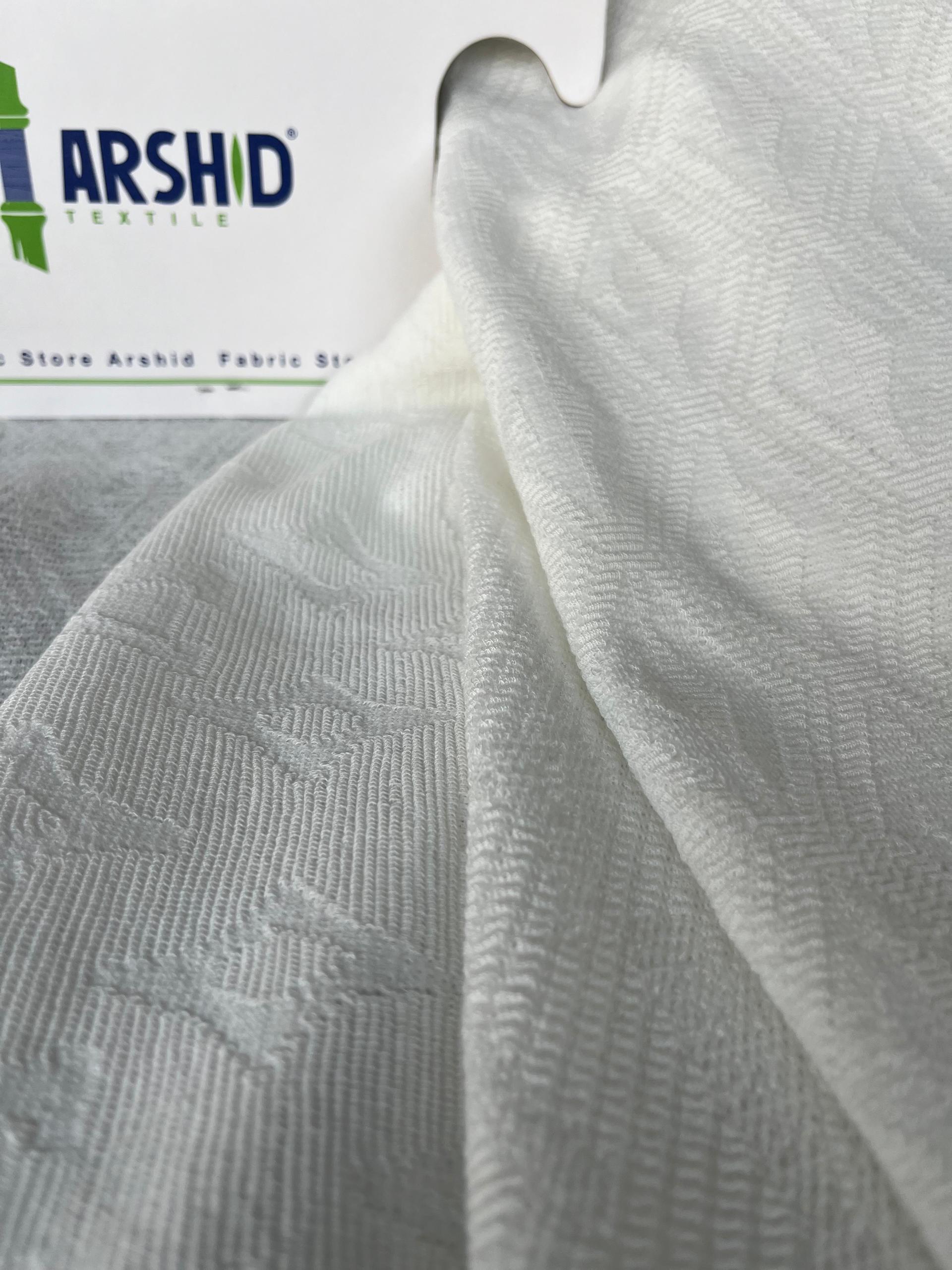 پارچه دو رو ژاکارد طرح فیتیله پلیستر Arshid